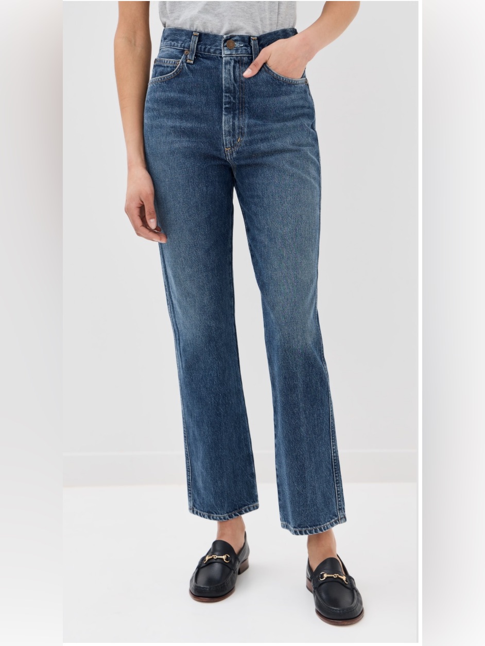 Agolde Pinch Waist High Rise Kick Jeans Size 24 Blue Classic Inseam 28”